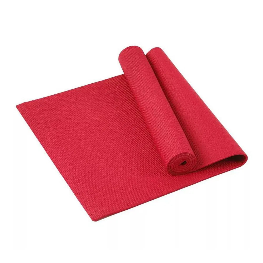 Yoga mat portable with textured grip surface