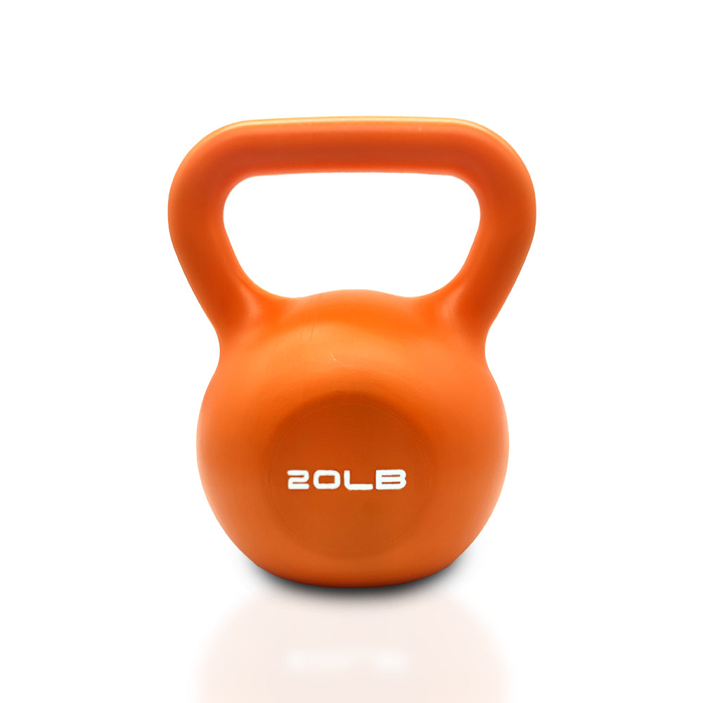 Kettlebell 20 lb vinyl coated with wide grip handle