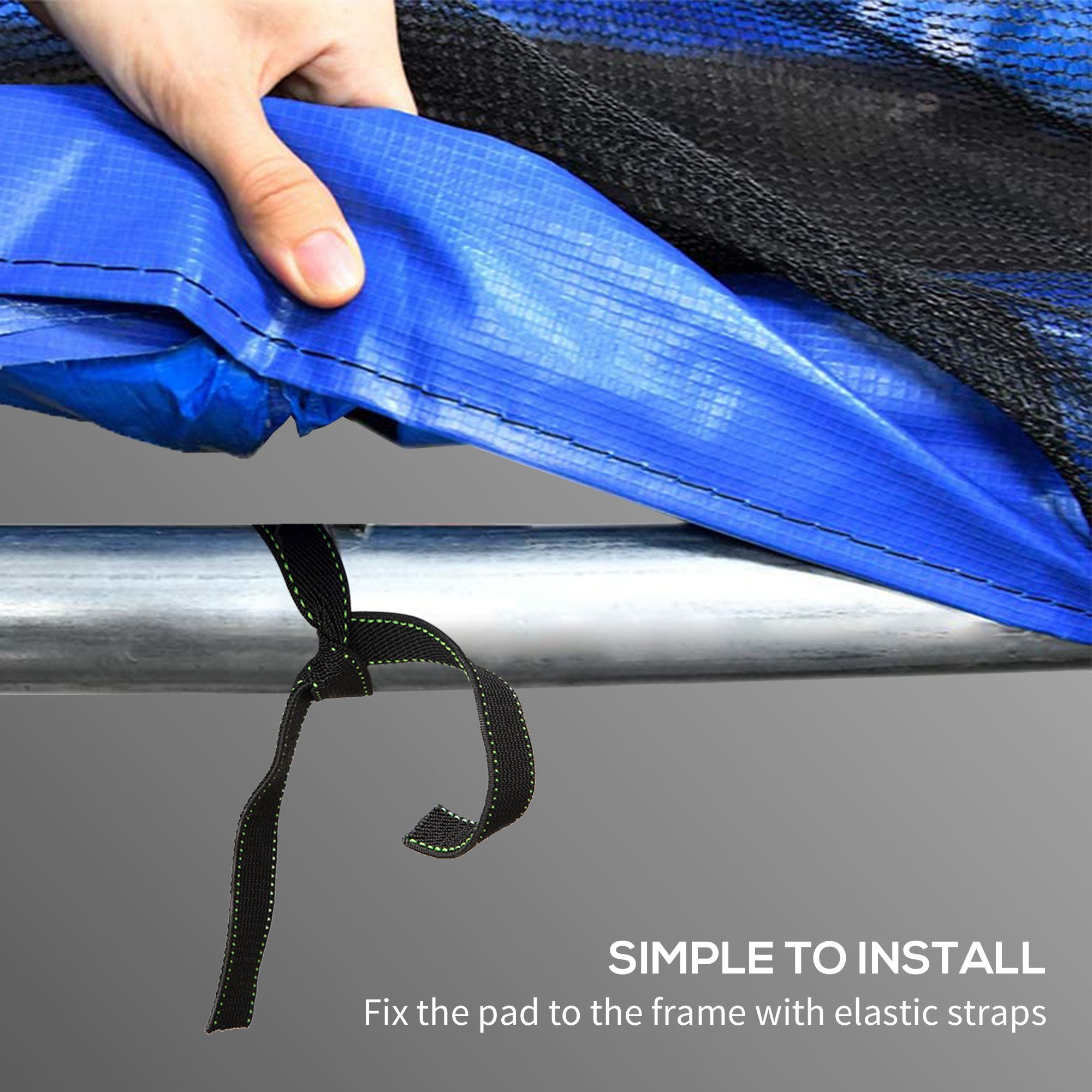 Trampoline pad waterproof tear-resistant construction