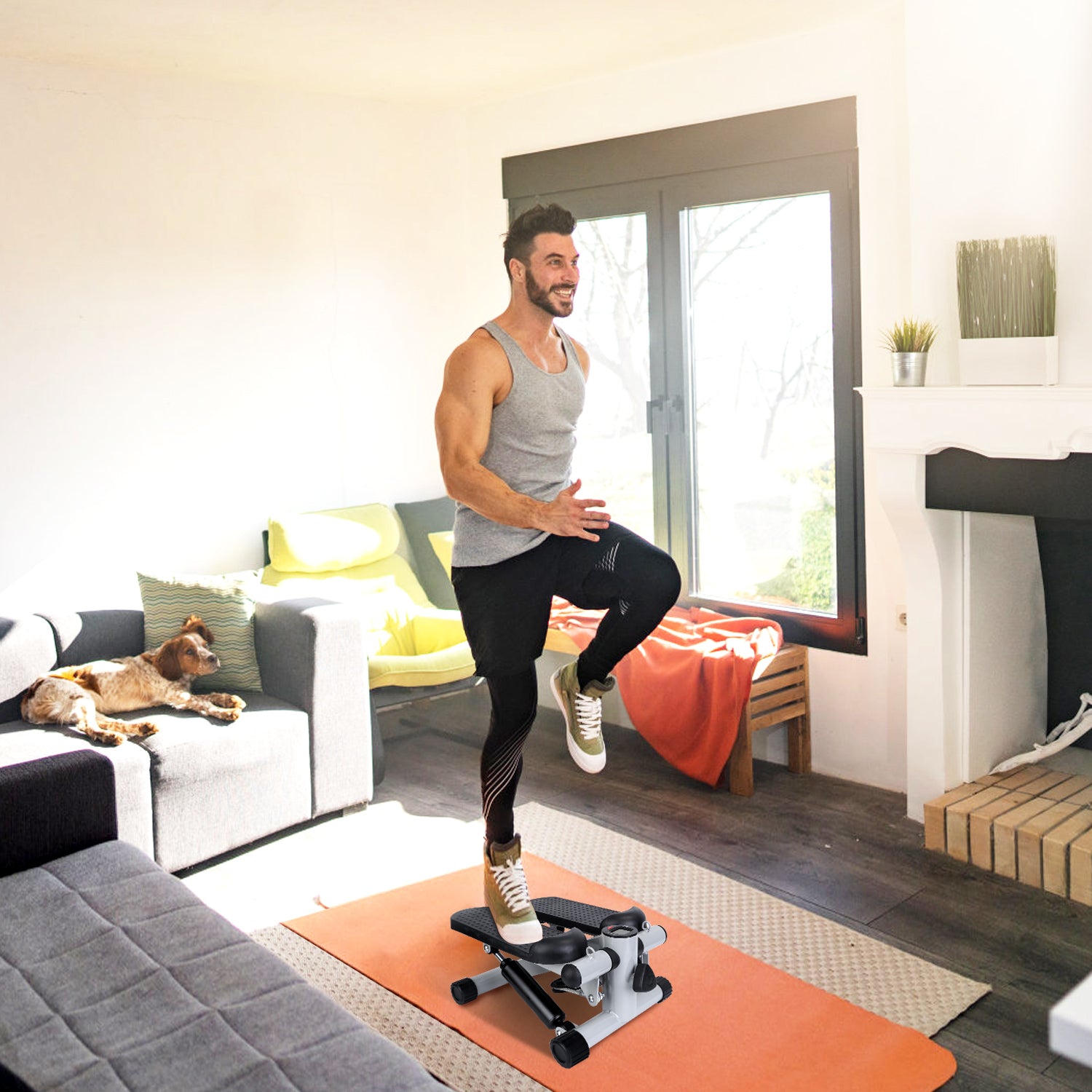 Mini stepper compact design for home workouts