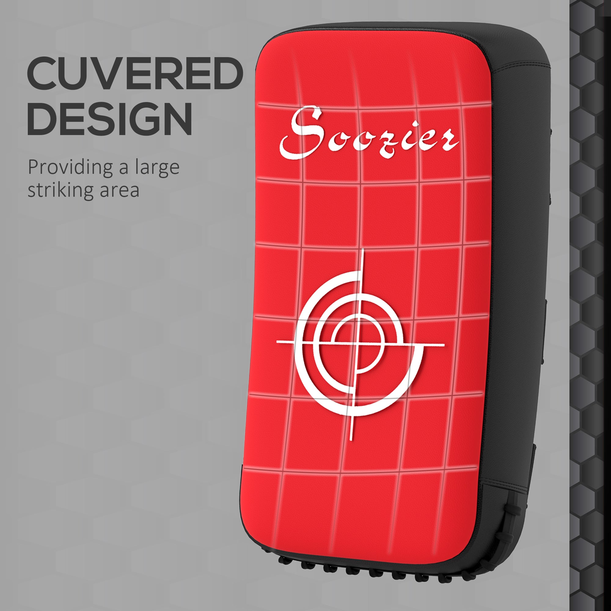 "Kick shield curved design for kickboxing training
