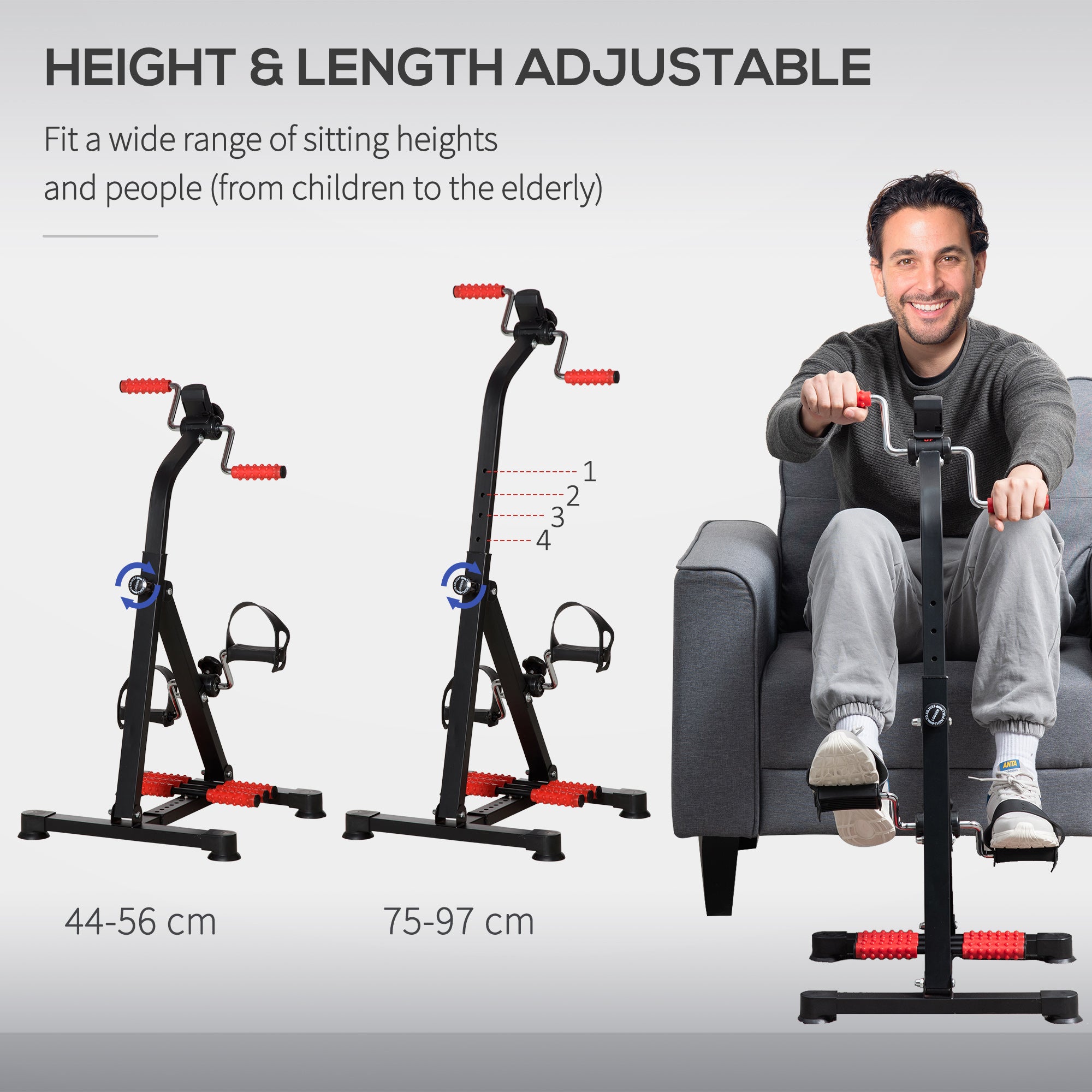 "Pedal exerciser handlebars for arm exercise