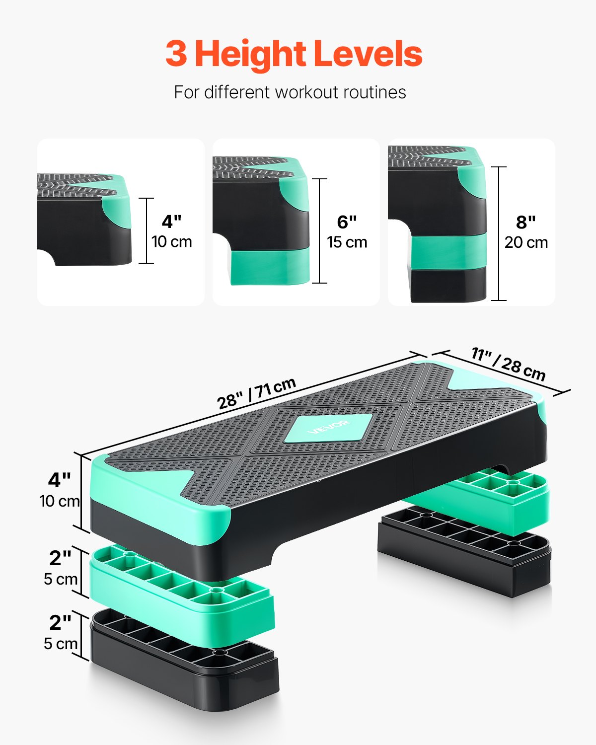 Aerobic step platform home gym cardio workout