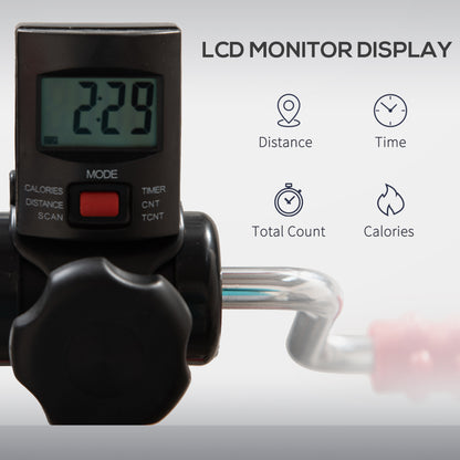 Pedal exerciser LCD display tracking workout
