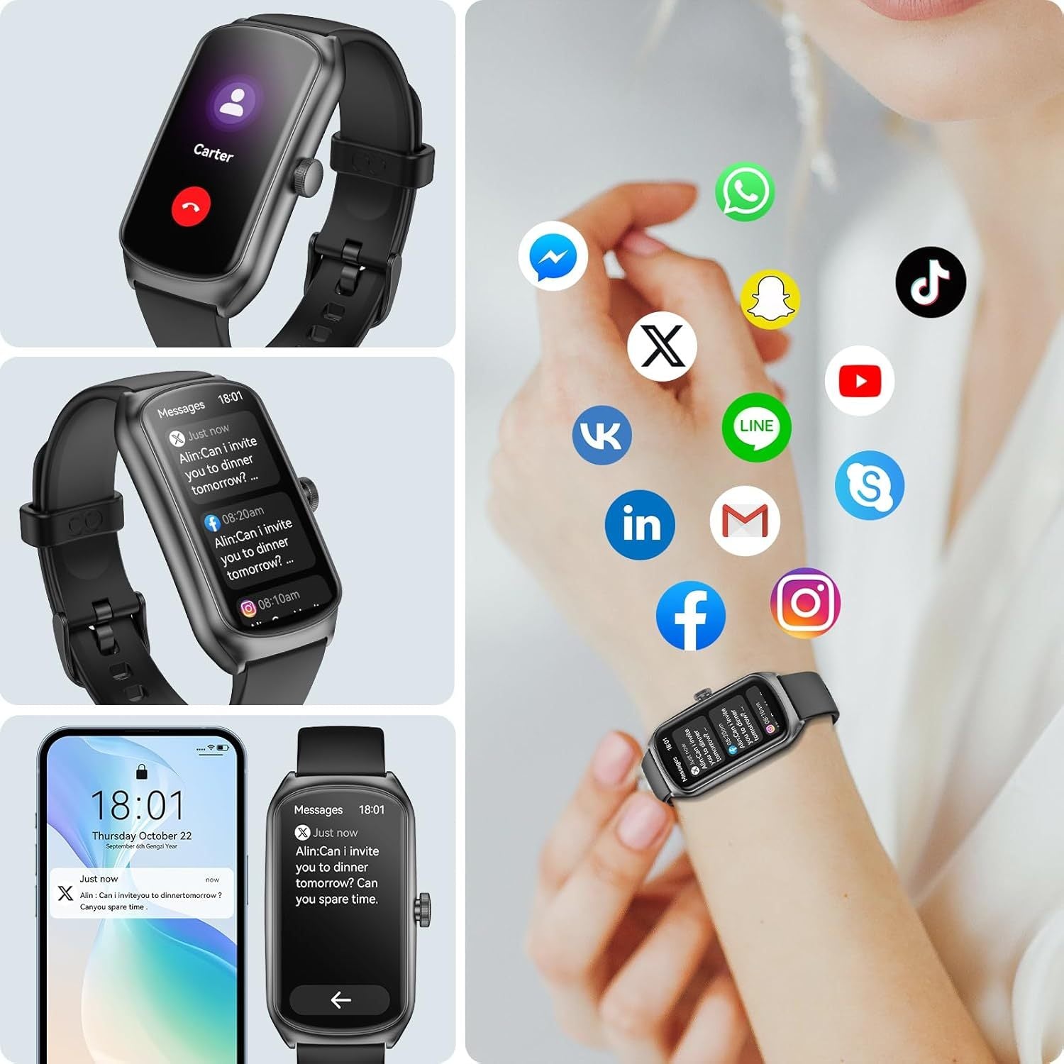 Fitness Smartwatch multiple sports modes selection screen