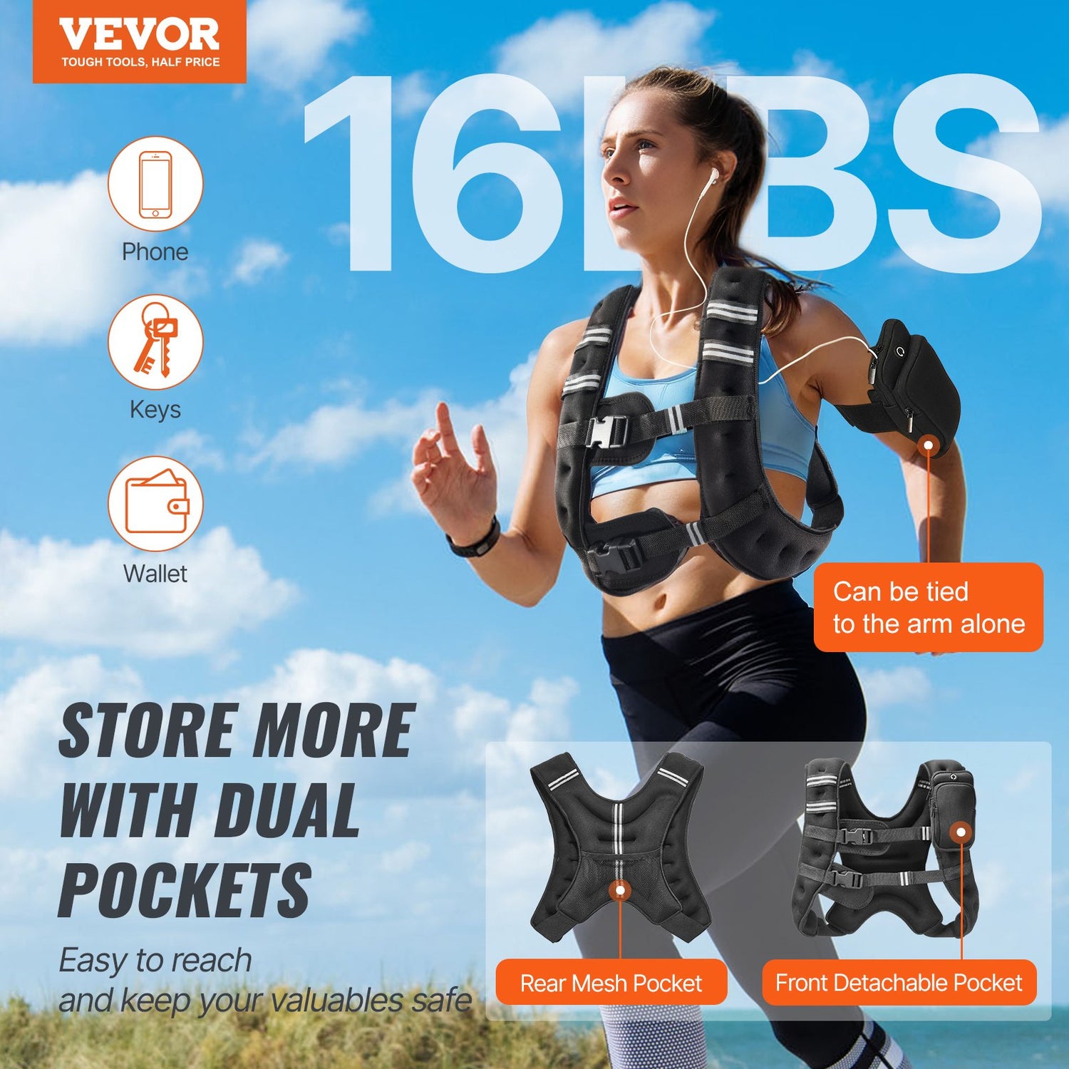Weighted vest breathable neoprene construction