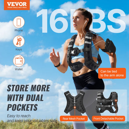 Weighted vest breathable neoprene construction
