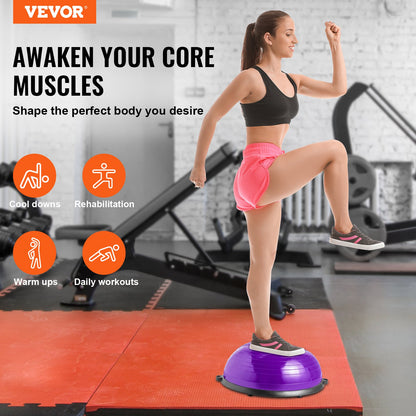 23" Balance Ball Trainer with Resistance Bands - 660 Lb Capacity