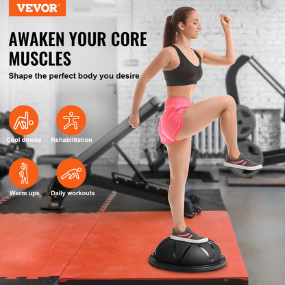 Balance Ball Trainer with Resistance Bands (Black)