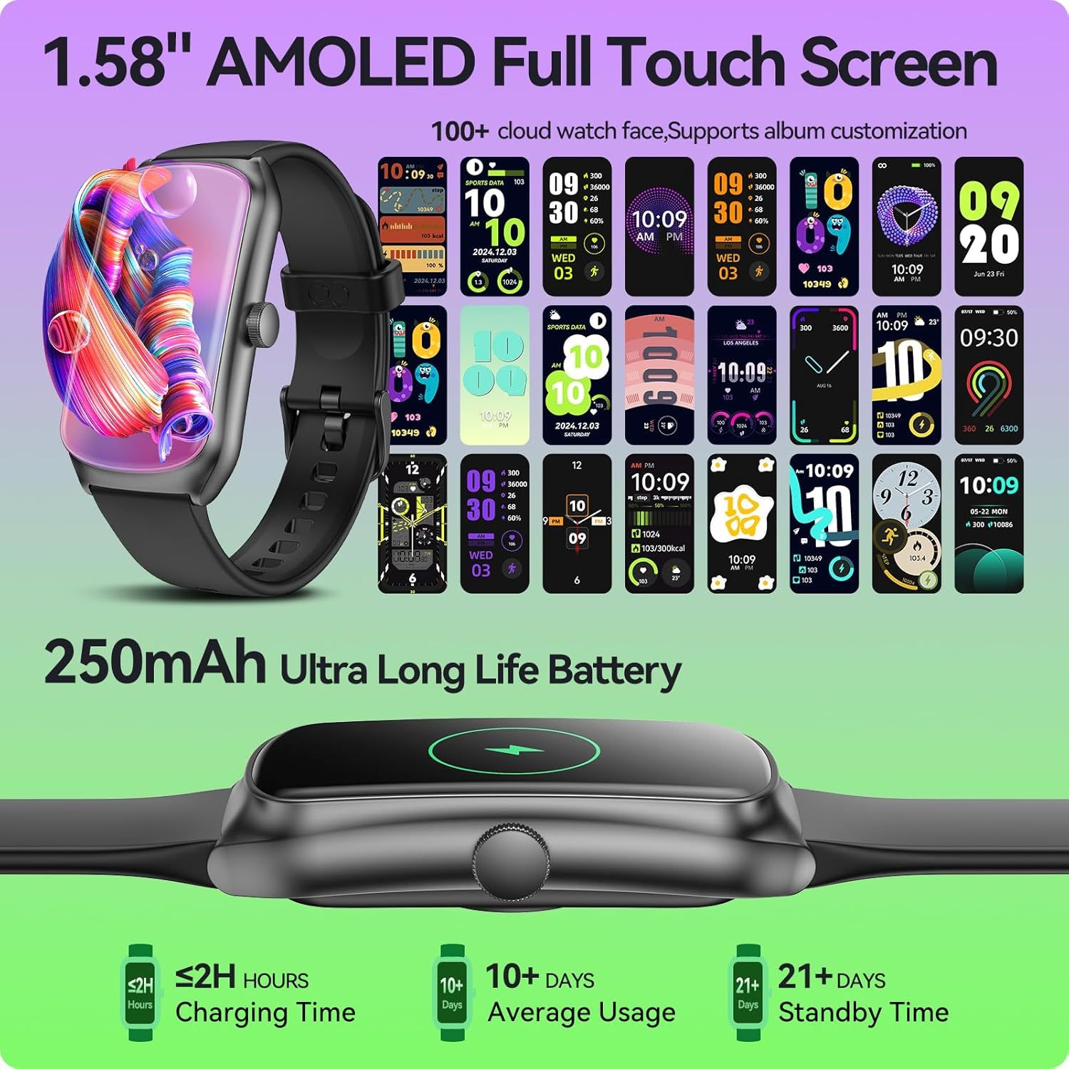 Fitness Smartwatch pedometer and step tracking display