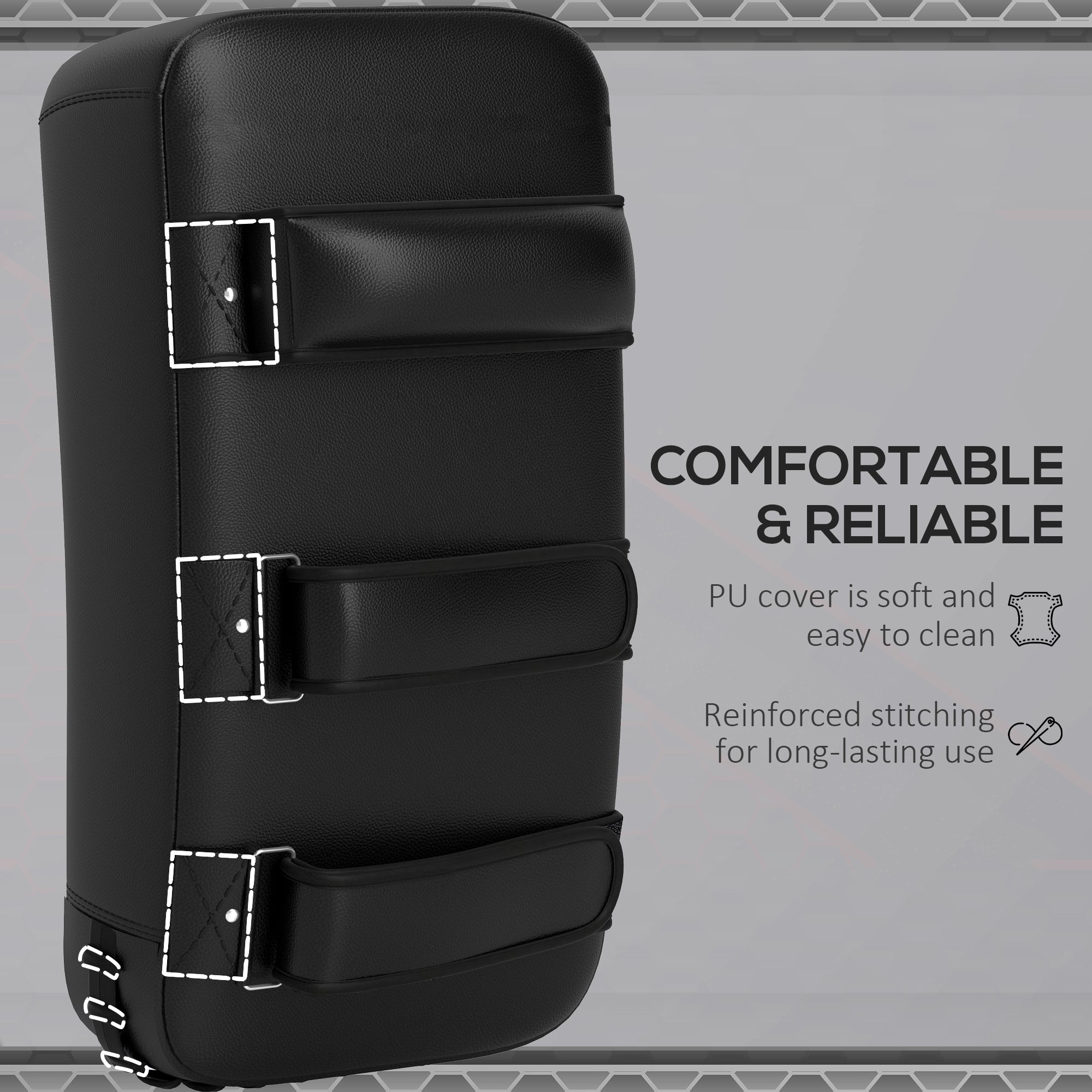 Kick shield multi-position grip system