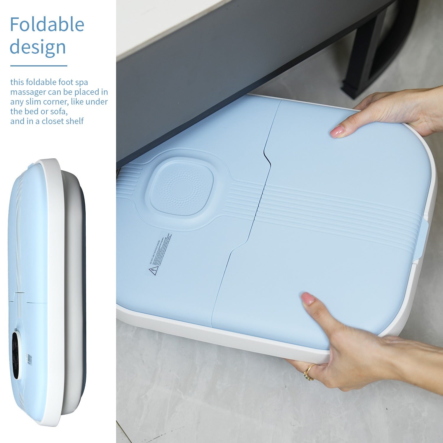 Heated Foot Spa Massager - Collapsible with Remote Control