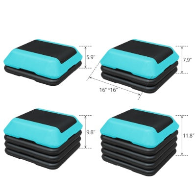 Step platform with stackable risers