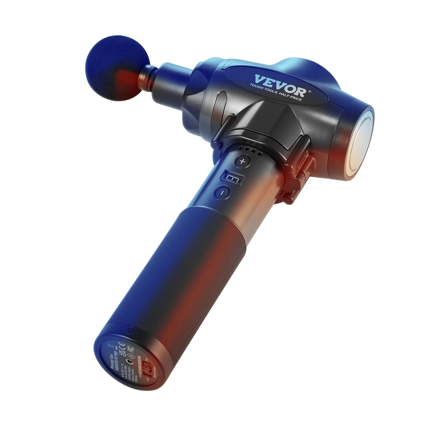 Deep tissue massage gun LED display and battery indicator