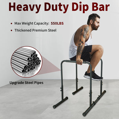 Power Tower Dip Station with Pull Up Bar - 550 Lb