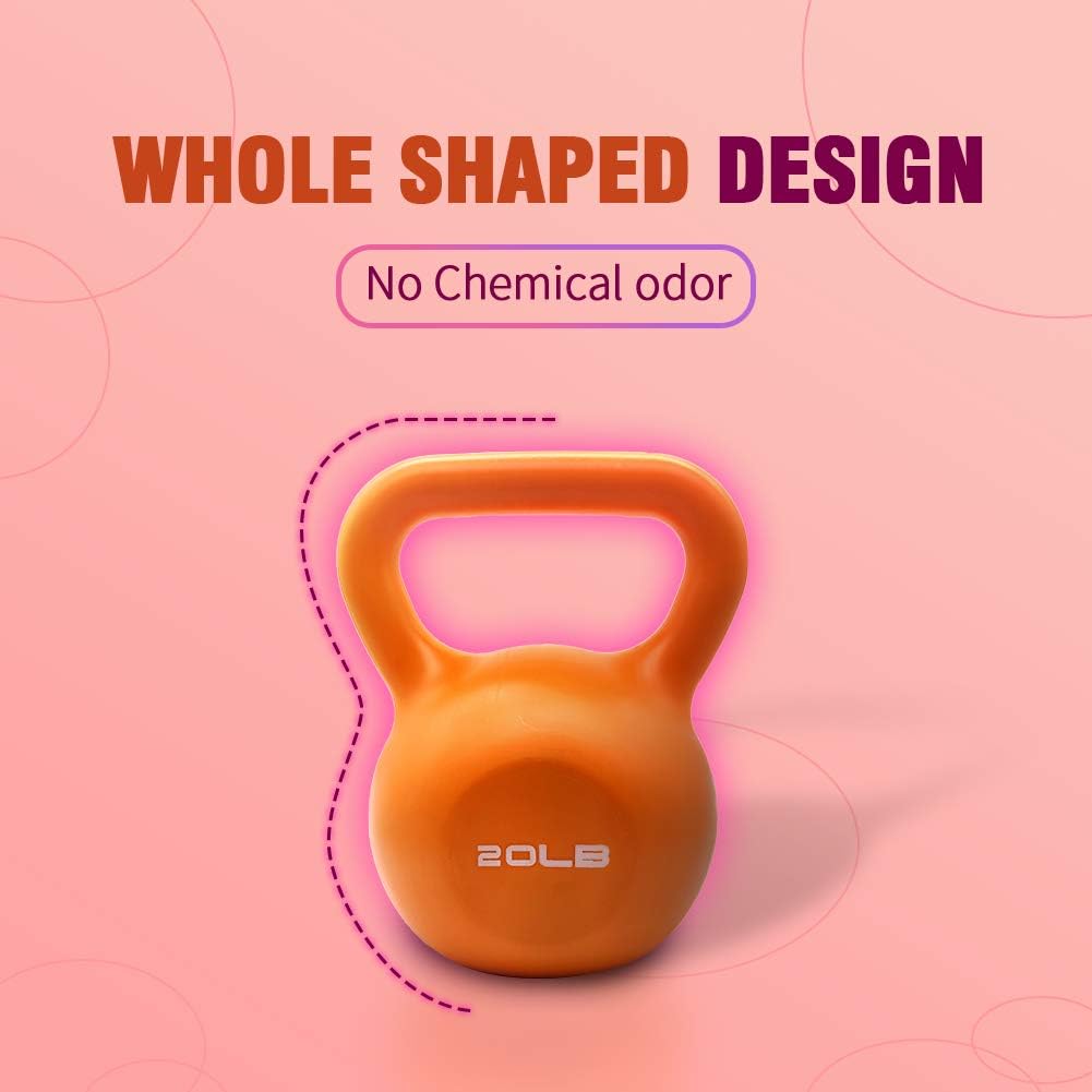 Kettlebell orange color with wide grip design