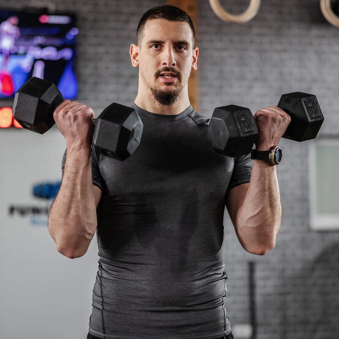 Hex dumbbell set 2 x 15 lbs rubber coated weights