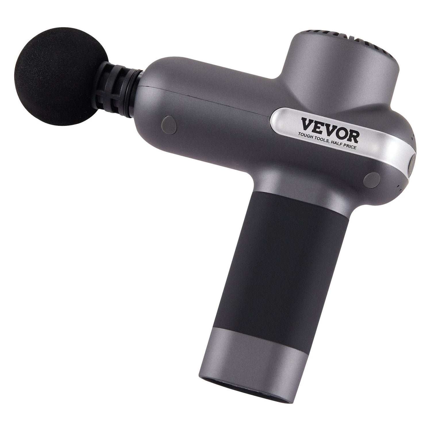 Handheld deep tissue massage gun in use on muscles
