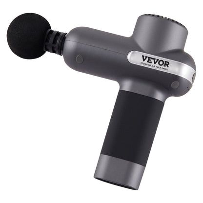 Handheld deep tissue massage gun in use on muscles