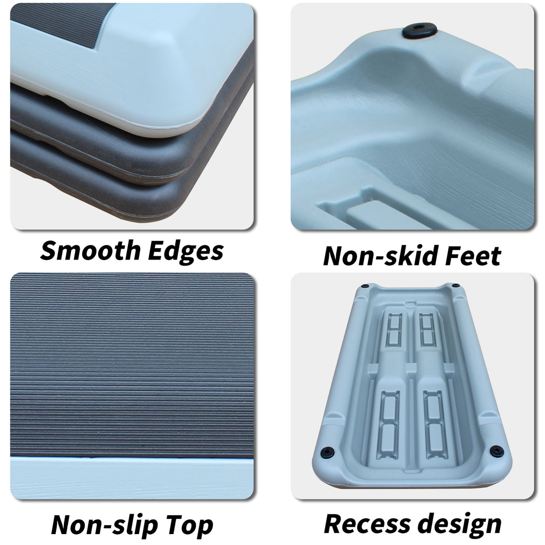 Aerobic Step Platform with 4 Risers - 550 Lb Capacity