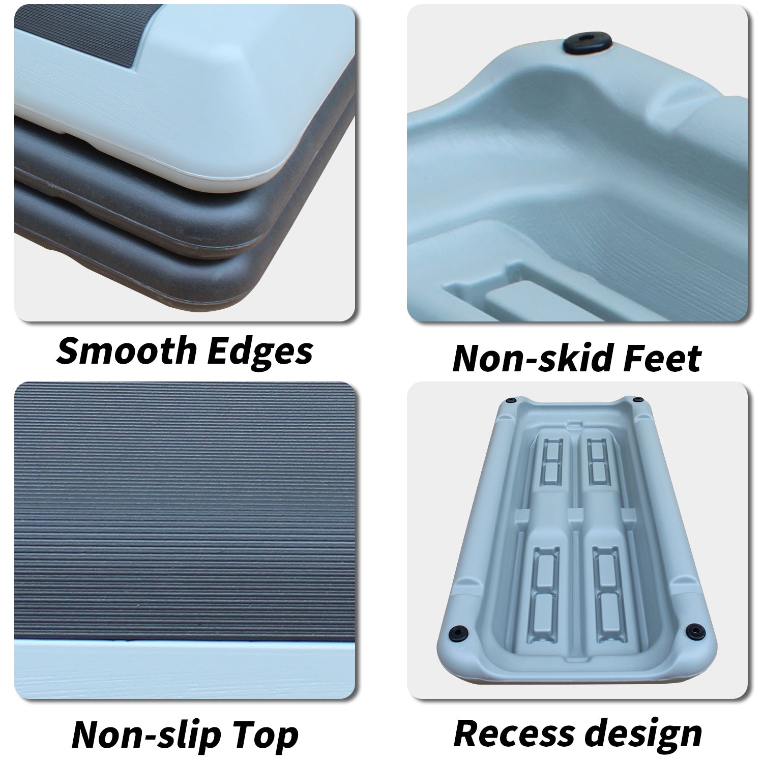Aerobic Step Platform with 4 Risers - 550 Lb Capacity