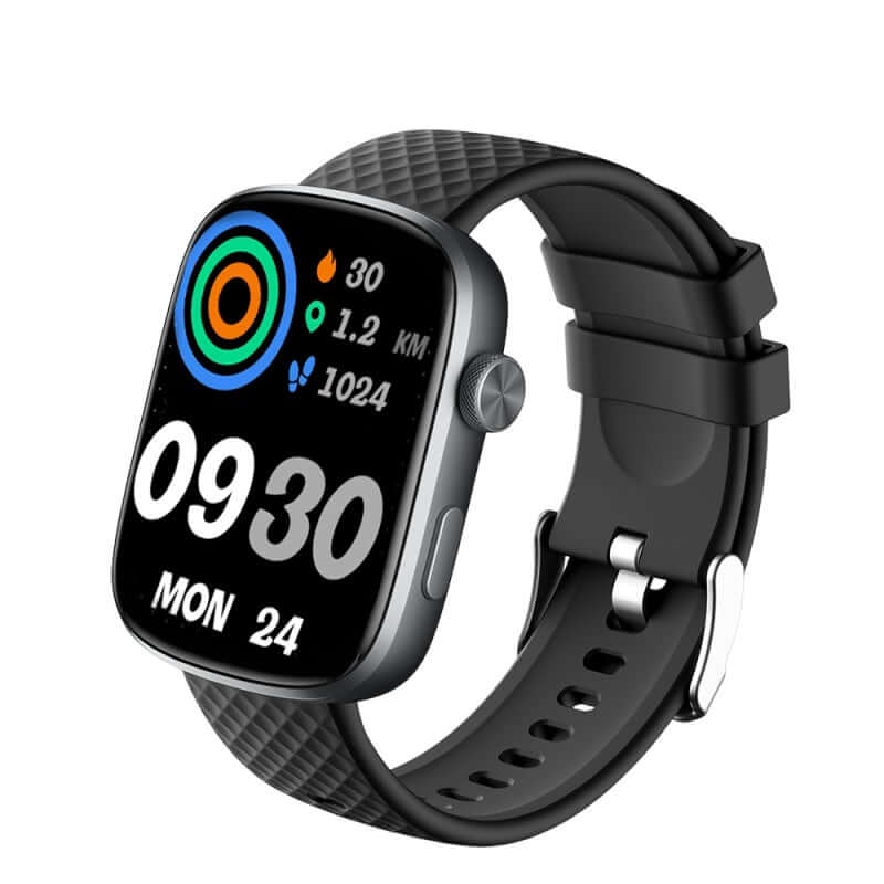 Fitness smartwatch with stress monitoring and breathing exercises