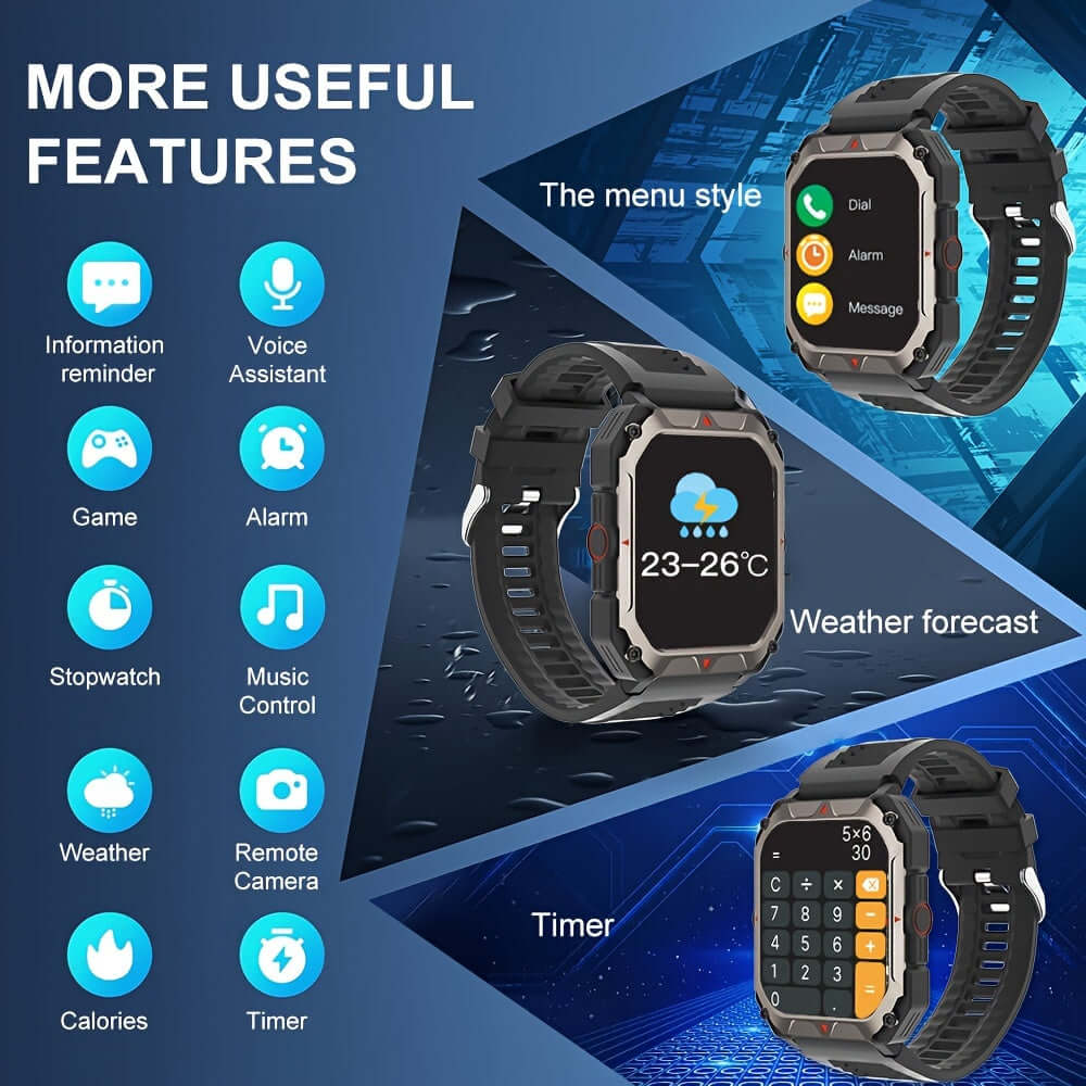 Bluetooth calling smartwatch multiple sport modes features