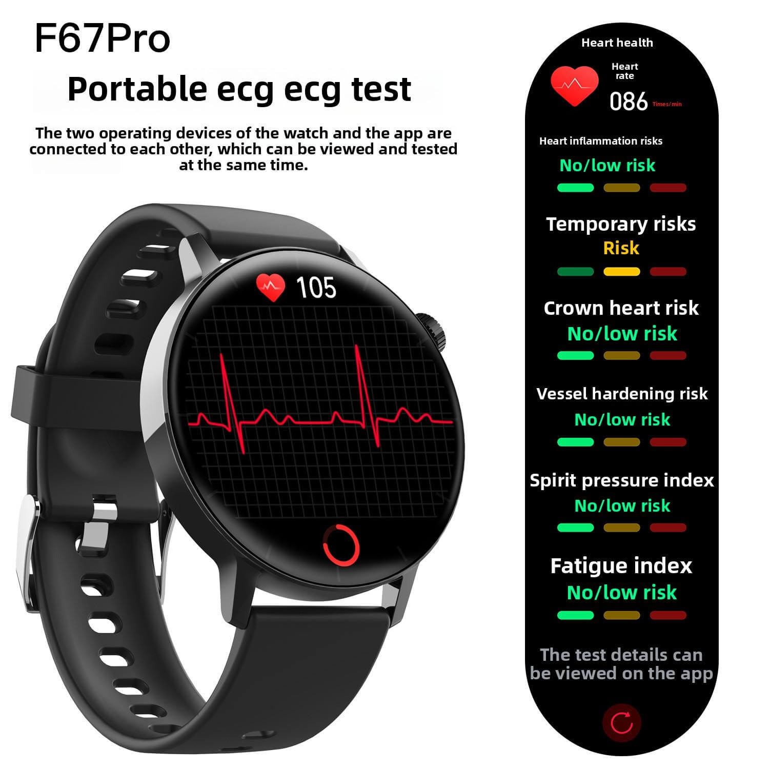Waterproof fitness tracker smartwatch for sports and exercise