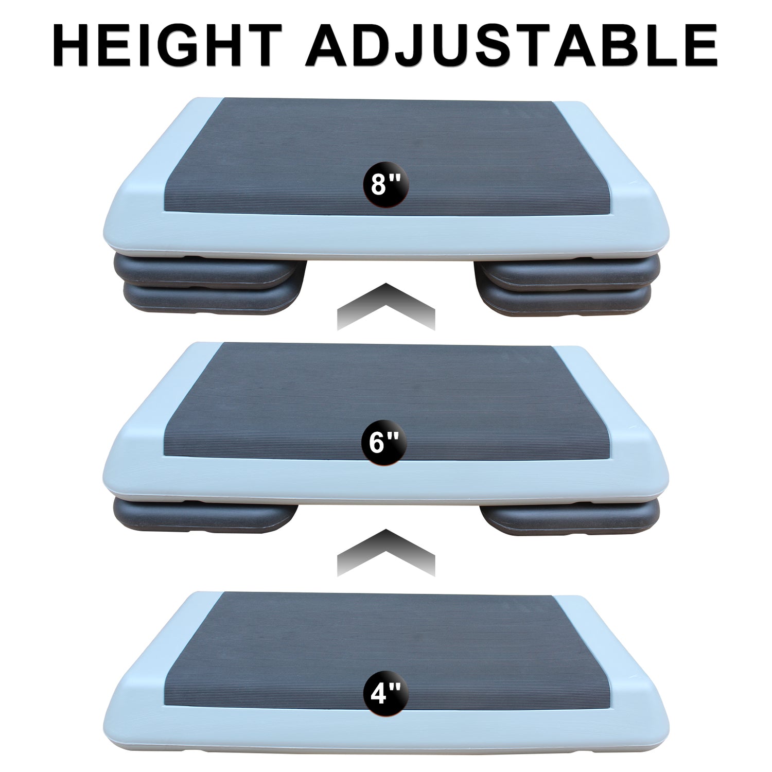 Aerobic Step Platform with 4 Risers - 550 Lb Capacity