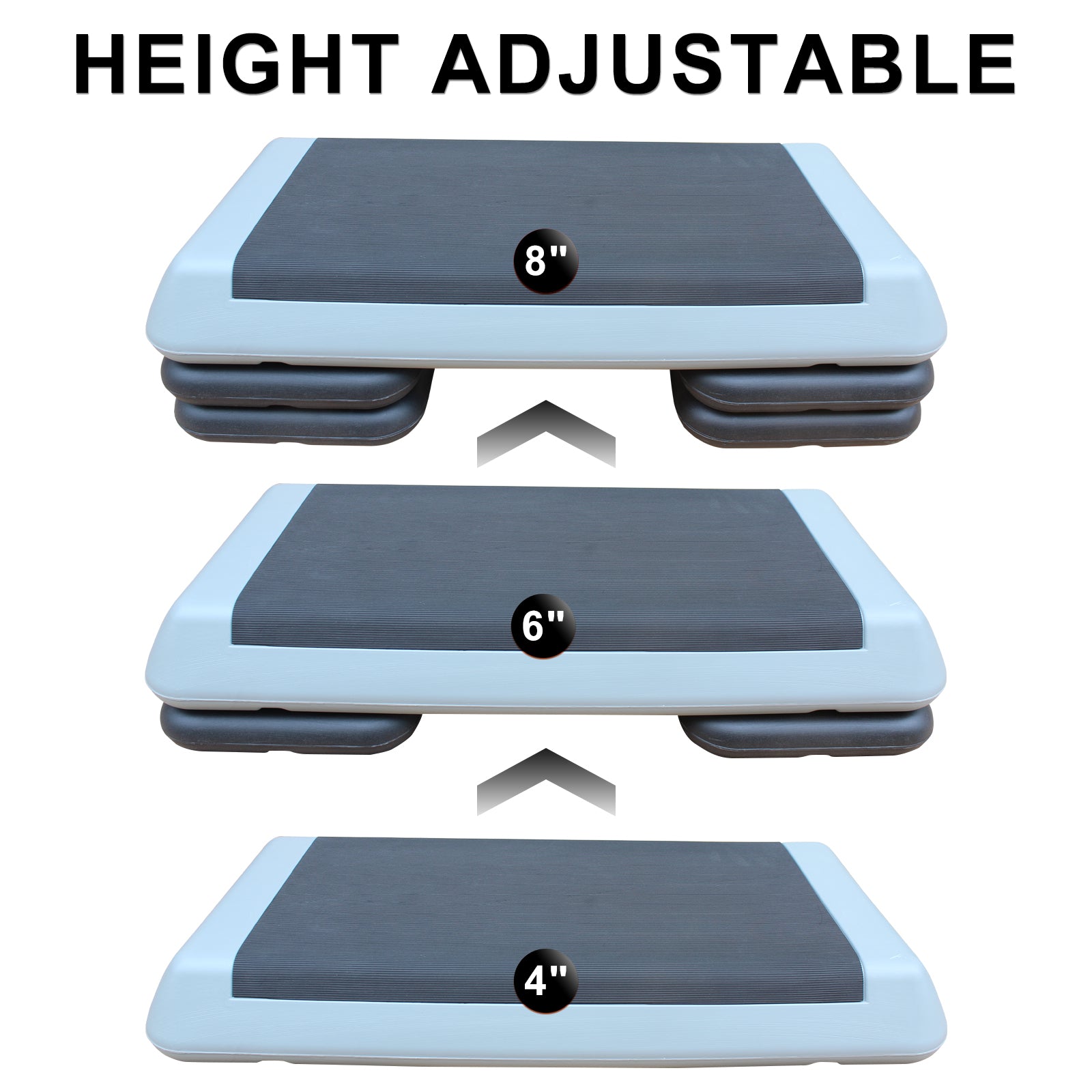 Aerobic Step Platform with 4 Risers - 550 Lb Capacity