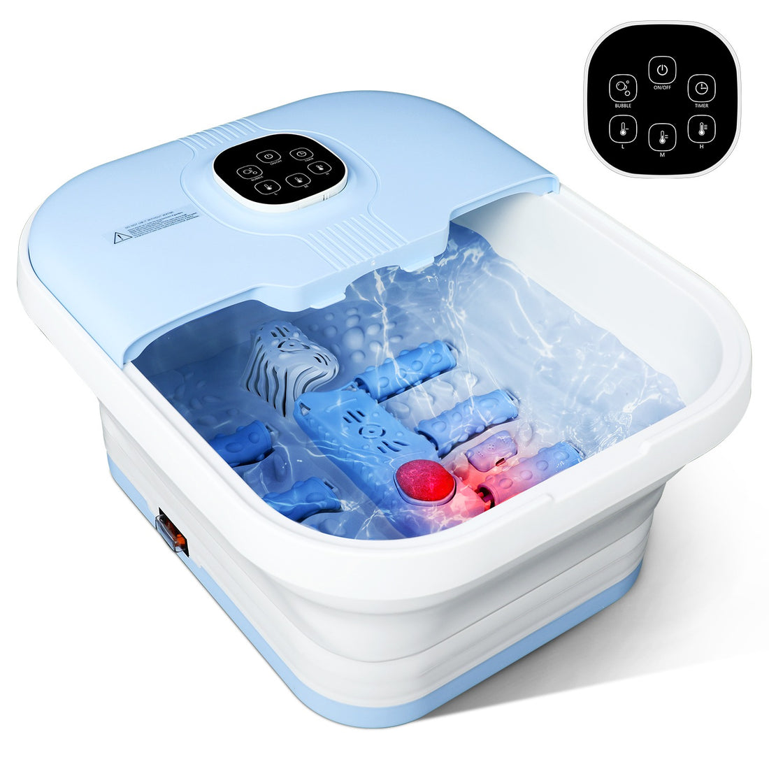 Heated Foot Spa Massager - Collapsible with Remote Control