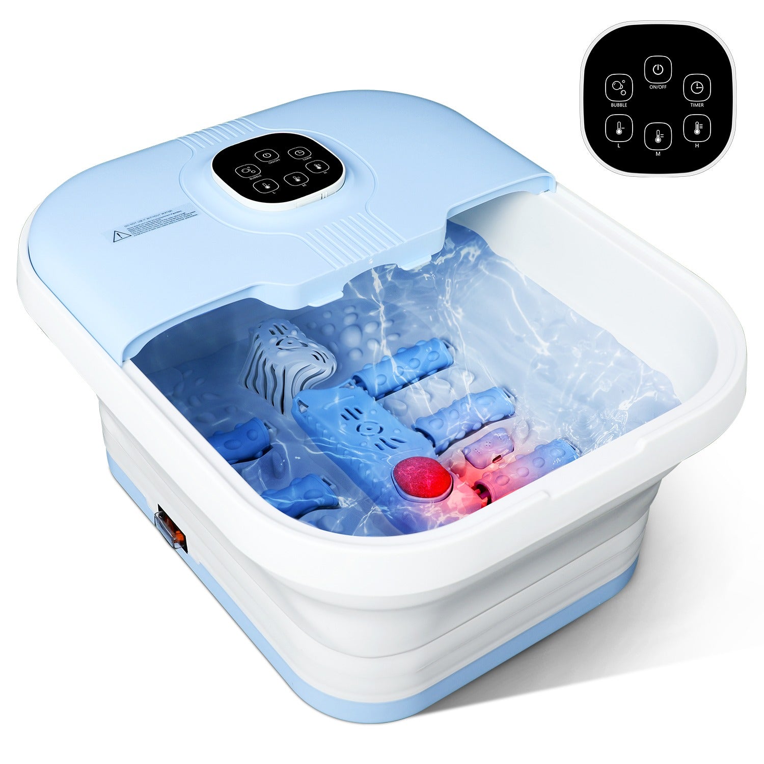 Heated Foot Spa Massager - Collapsible with Remote Control