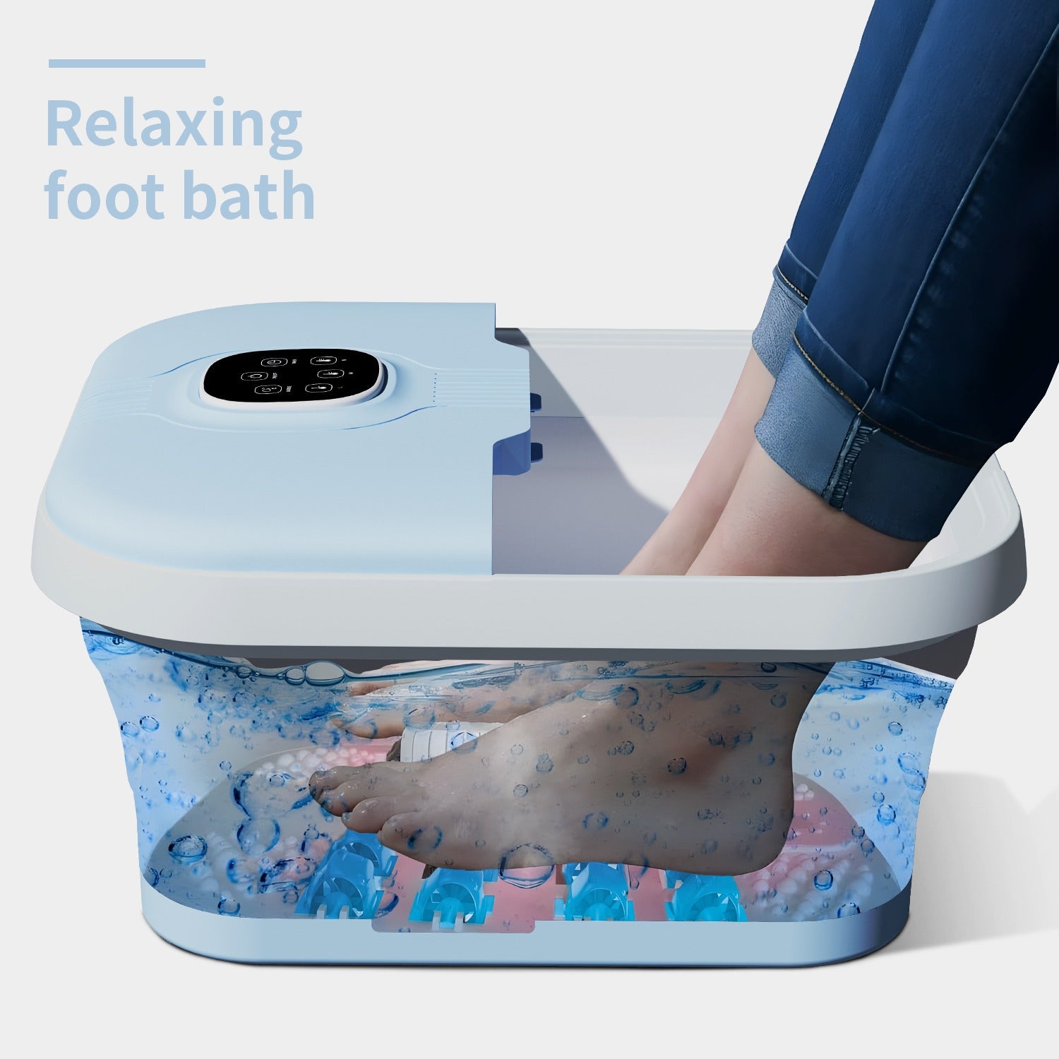 Heated Foot Spa Massager - Collapsible with Remote Control