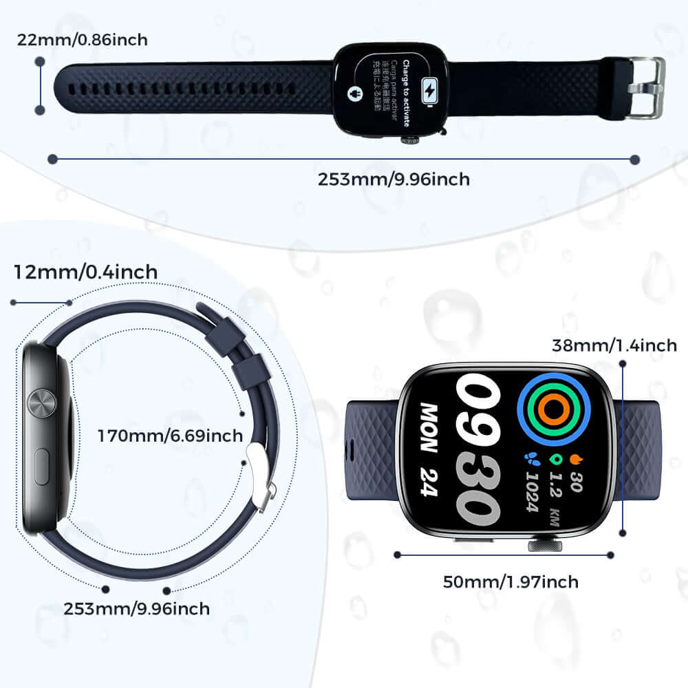 Fitness smartwatch with 100+ exercise modes for running and cycling
