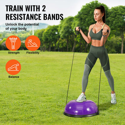 23" Balance Ball Trainer with Resistance Bands - 660 Lb Capacity