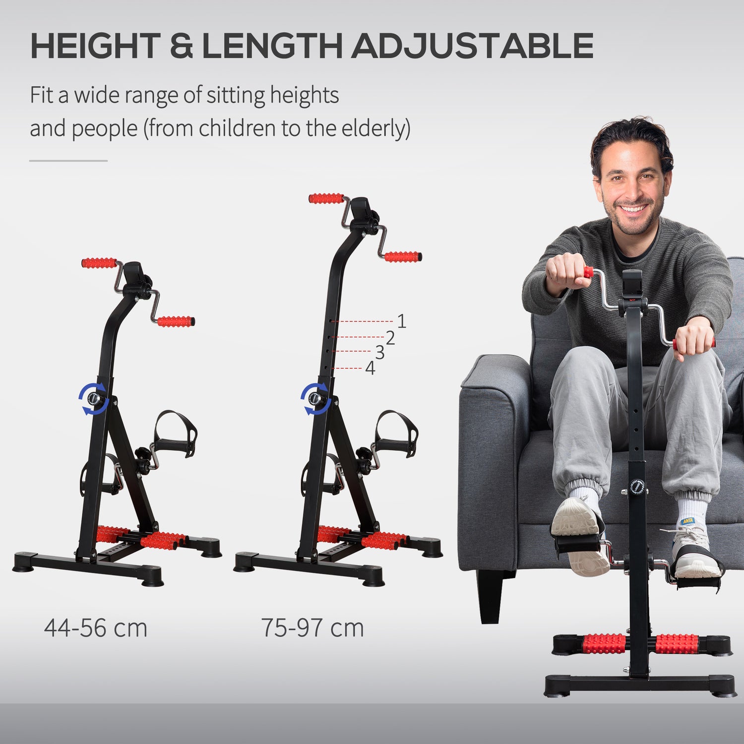 "Pedal exerciser handlebars for arm exercise