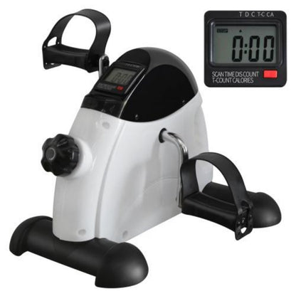 Exercise bike with adjustable foot straps and pedals