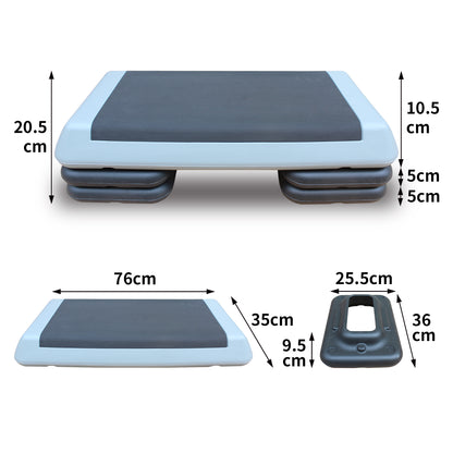 Aerobic Step Platform with 4 Risers - 550 Lb Capacity
