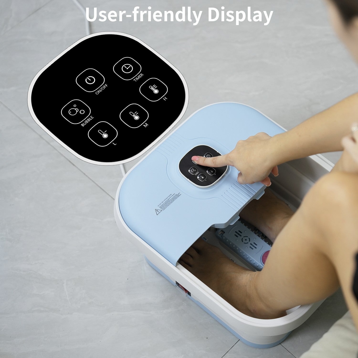 Heated Foot Spa Massager - Collapsible with Remote Control